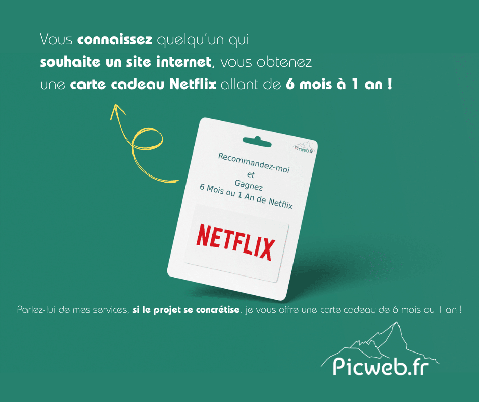 Recommandation_netflix Image expliquant le déroulement du parrainage netflix par recommandation.